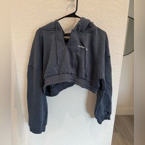 Alphalete Blue Cropped Hoodie Jacket